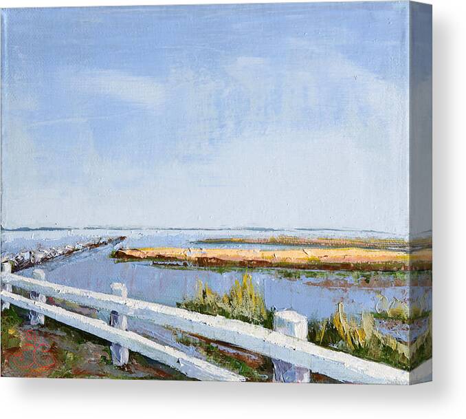 Provincetown Canvas Print featuring the painting Roadside P-Town by Trina Teele