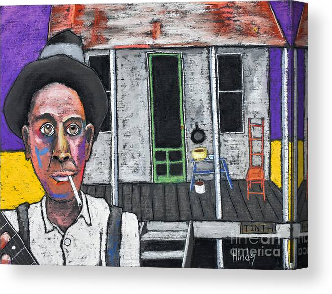 Robert Canvas Print featuring the painting Robert Johnson by David Hinds