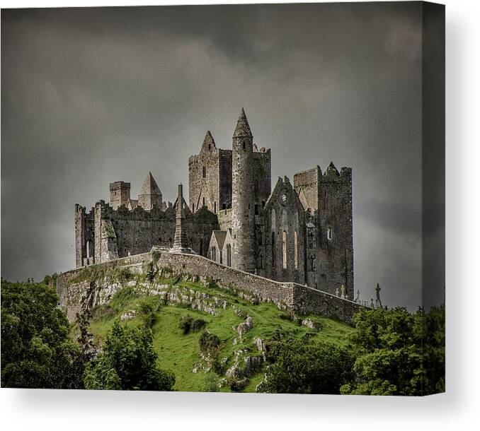 Ancient Canvas Print featuring the photograph Rock of Cashel by Teresa Wilson