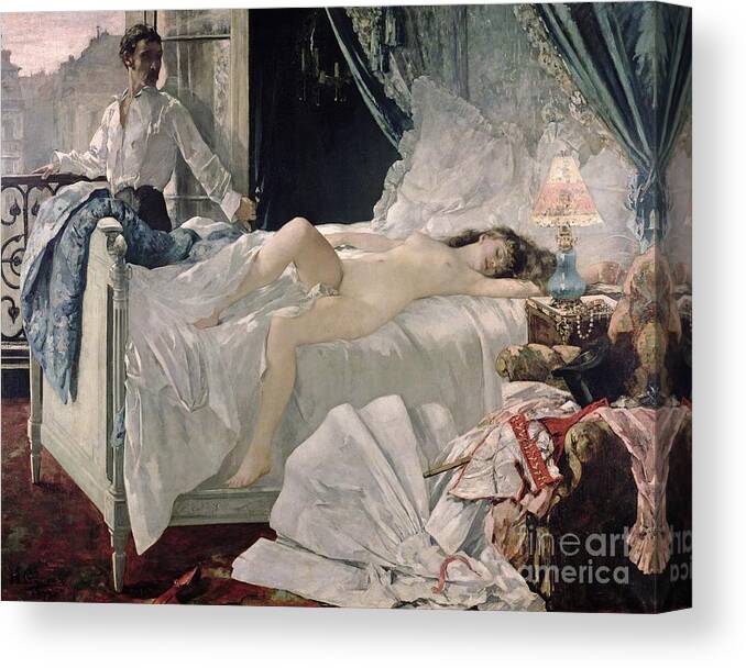 Gervex Canvas Print featuring the painting Rolla by Henri Gervex
