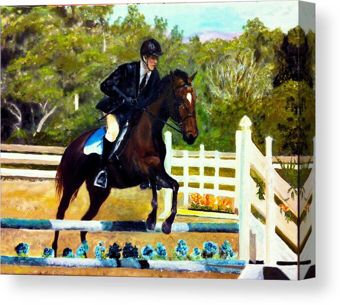 Horse Canvas Print featuring the painting Running Free by Beverly Johnson