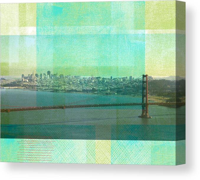 San Francisco Canvas Print featuring the painting San Francisco Spring- Abstract Ar by Linda Woods