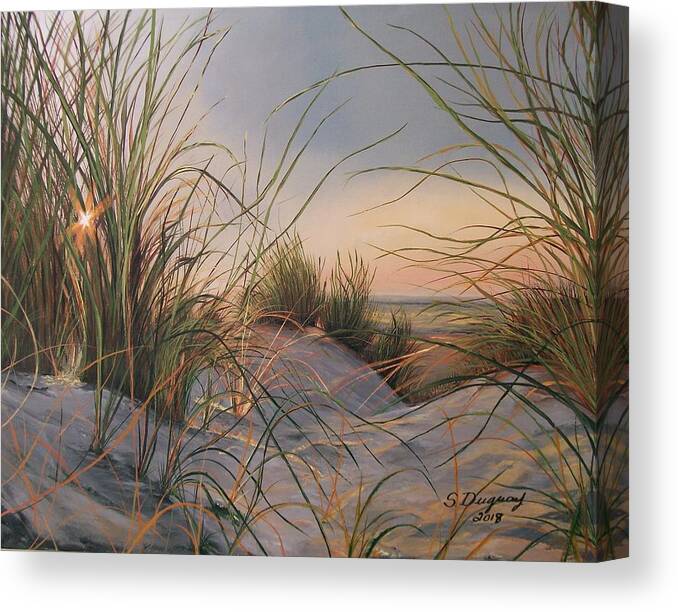  Tranquil Canvas Print featuring the painting Sand Dunes by Sharon Duguay