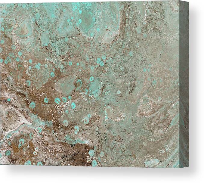 Ocean Canvas Print featuring the painting SeaGlass by Tamara Nelson