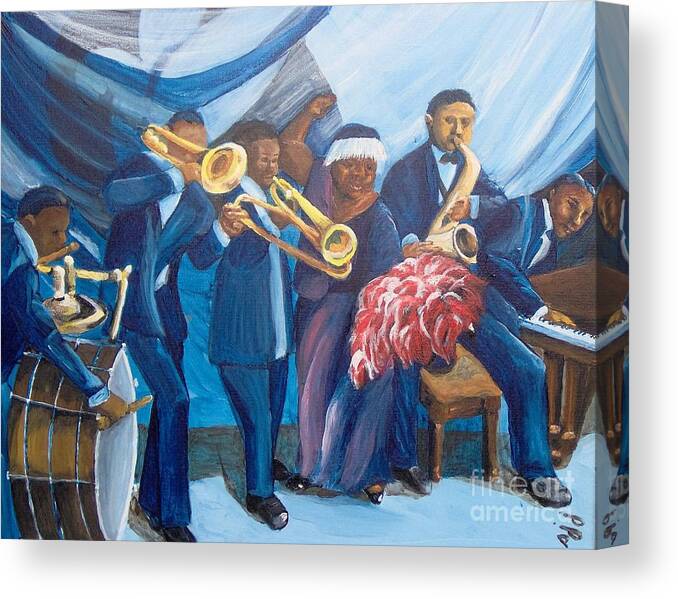 African-american Canvas Print featuring the painting See the Music by Saundra Johnson