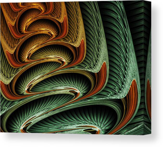 Vic Eberly Canvas Print featuring the digital art Serpentine Fire by Vic Eberly