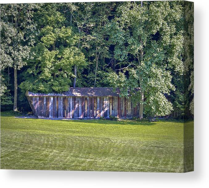 America Canvas Print featuring the photograph Shade Covered Bridge by Jack R Perry