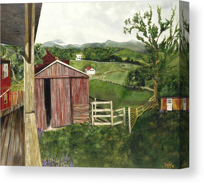 Landscapes Canvas Print featuring the painting Shenendoah by Anitra Handley-Boyt