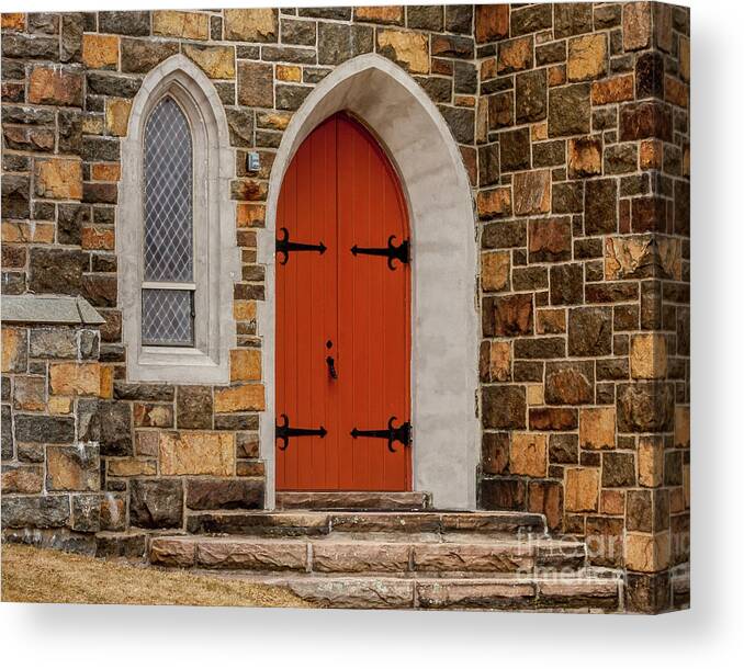 Church Canvas Print featuring the photograph Side Door by Phil Spitze