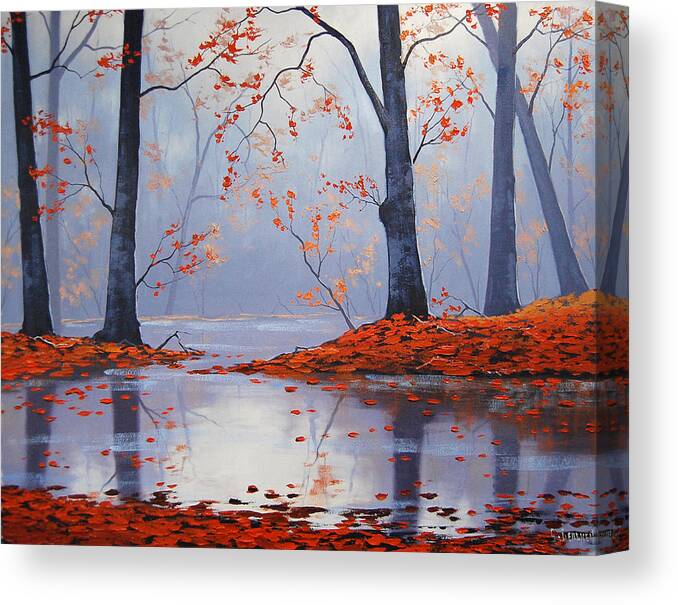  Fall Canvas Print featuring the painting Silent Autumn by Graham Gercken