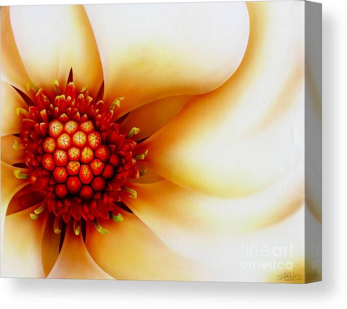 Flowers Canvas Print featuring the painting Silk by Jurek Zamoyski