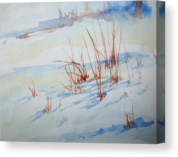 Landscape Paintings Canvas Print featuring the painting Simple Sketch by Julie Lueders 