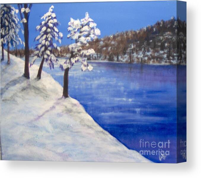 Trees Canvas Print featuring the painting Skateland by Saundra Johnson