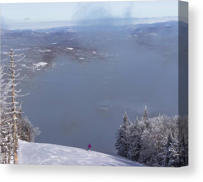 Ski Canvas Print featuring the photograph Over the Edge of the World by Tim Kirchoff