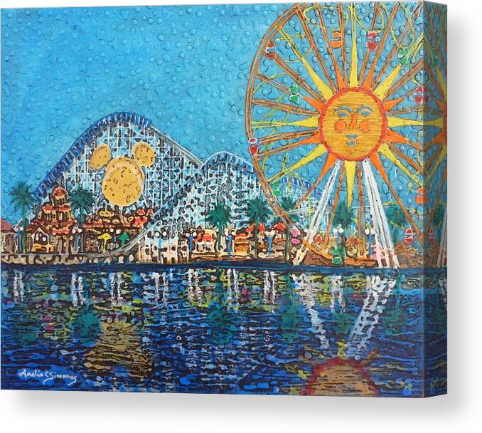 California Adventure Canvas Print featuring the painting So Cal Adventure by Amelie Simmons