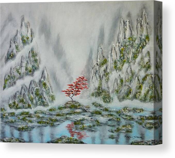 Solitude Canvas Print featuring the painting Solitude by Amelie Simmons