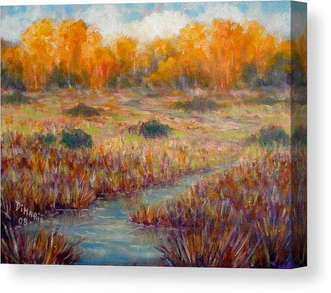 Realism Canvas Print featuring the painting Southwest Autumn by Donelli DiMaria
