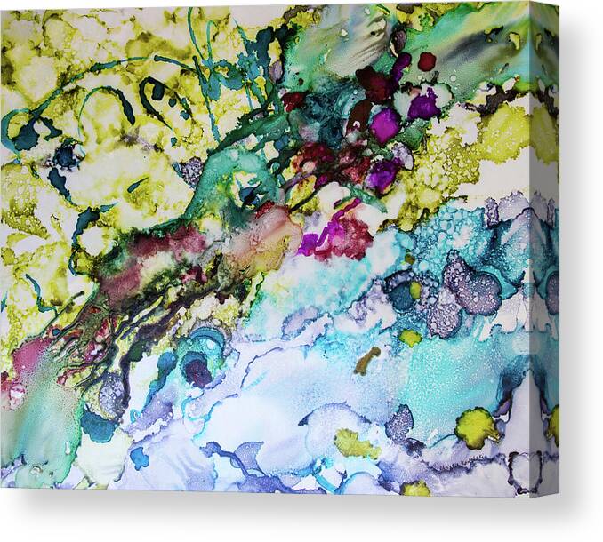 2016 Canvas Print featuring the painting Splash Of Summer by Christie Kowalski