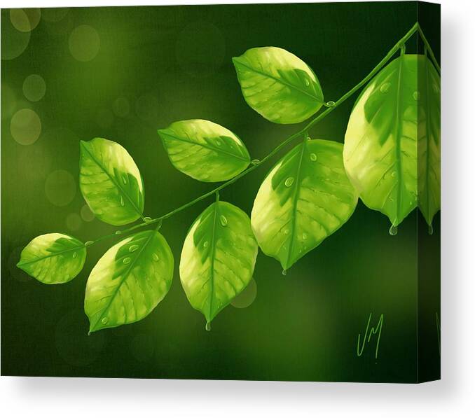 Spring Canvas Print featuring the painting Spring life by Veronica Minozzi
