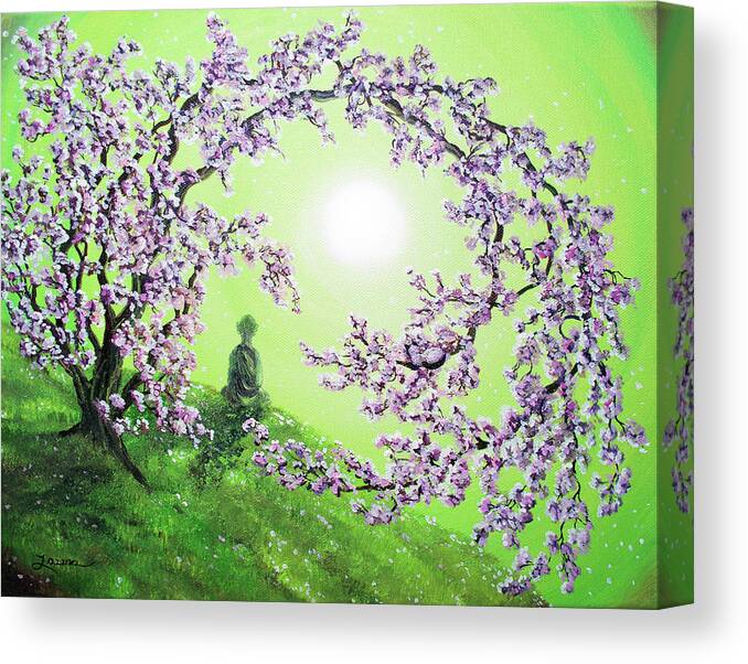Painting Canvas Print featuring the painting Spring Morning Meditation by Laura Iverson