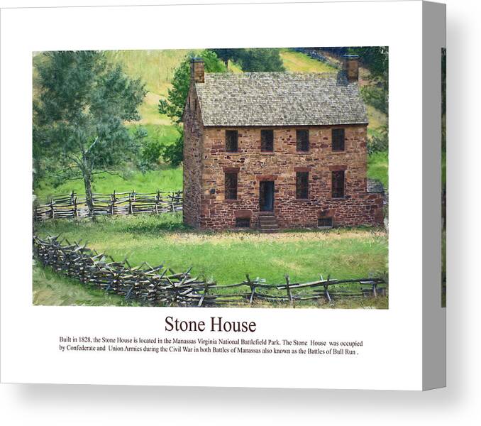 Stone House Canvas Print featuring the photograph Stone House by Don Lovett