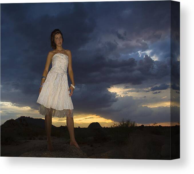 Portrait Canvas Print featuring the photograph Stormy by Jean Hildebrant