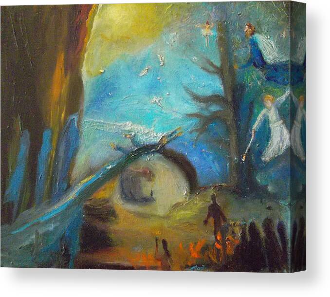 Abstract Canvas Print featuring the painting Stream of Consciousness by Susan Esbensen