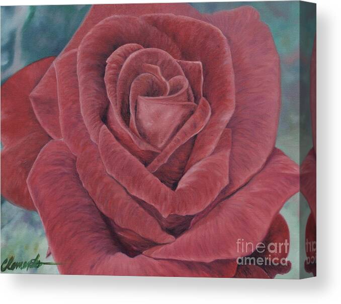 Rose Canvas Print featuring the painting Summer Rose by Barbara Barber