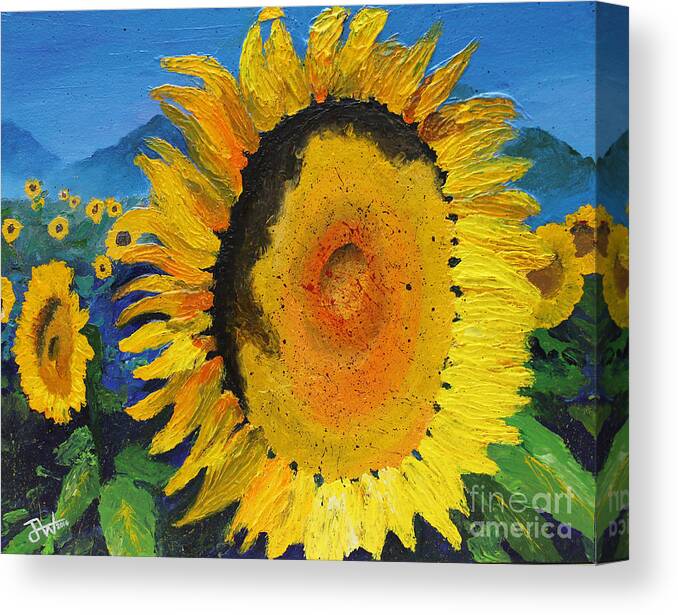 Sun Canvas Print featuring the painting Sun Valley by Jerome Wilson