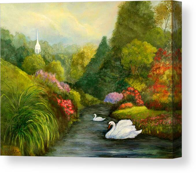 Christian Canvas Print featuring the painting Sunday Afternoon by Gail Kirtz