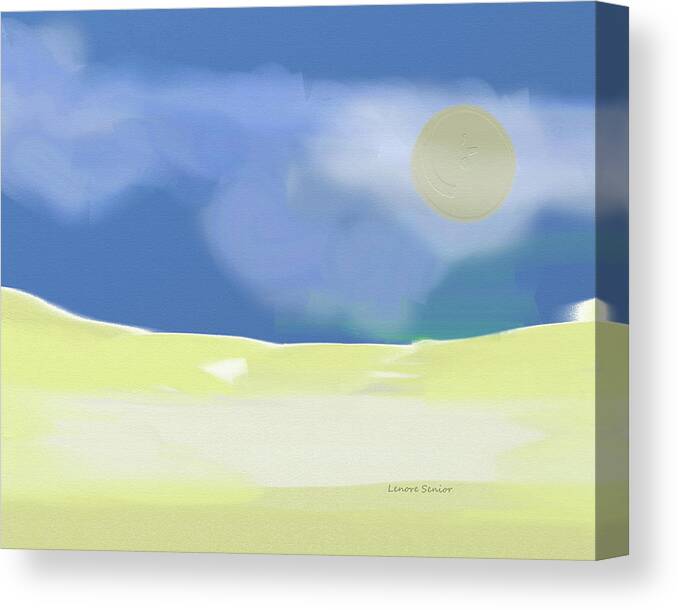 Abstract Canvas Print featuring the painting Sunday Morning by Lenore Senior