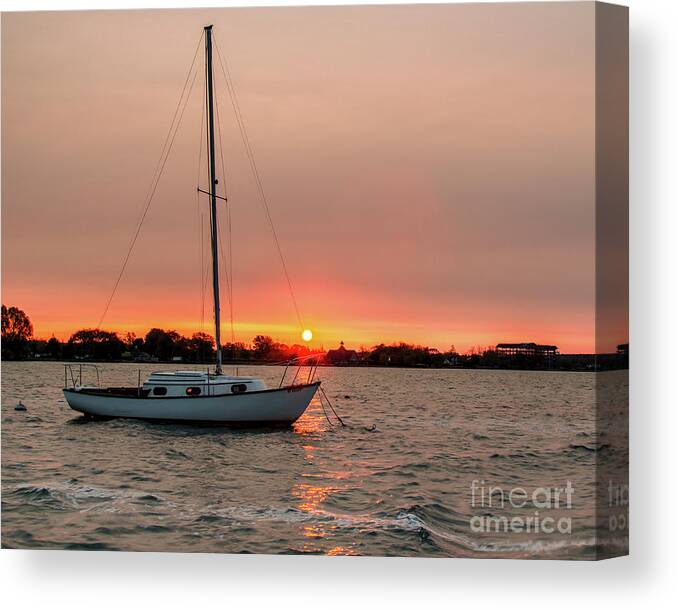 Sunrise Canvas Print featuring the photograph Sun's Up by Rod Best