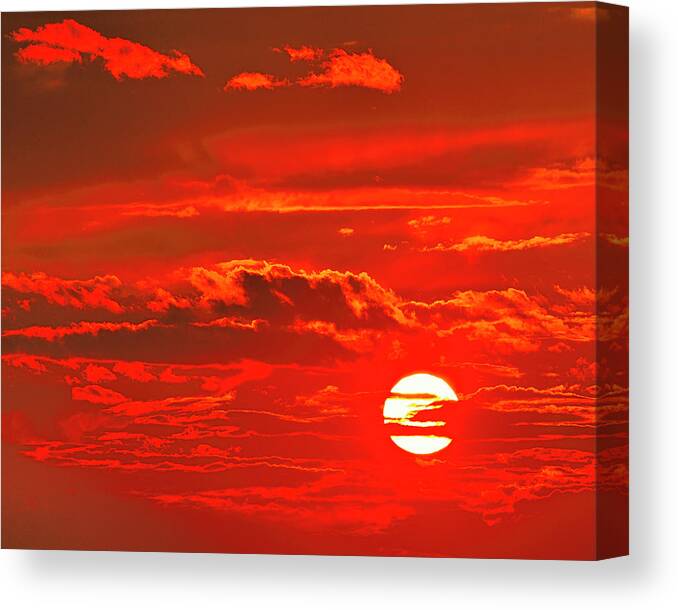 Sunset Canvas Print featuring the photograph Sunset by Tony Beck