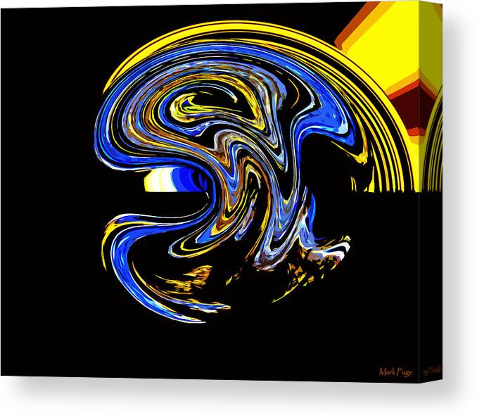 Abstract Image Processed In Photoshop. Canvas Print featuring the photograph Sunset Wave by Mark Fuge