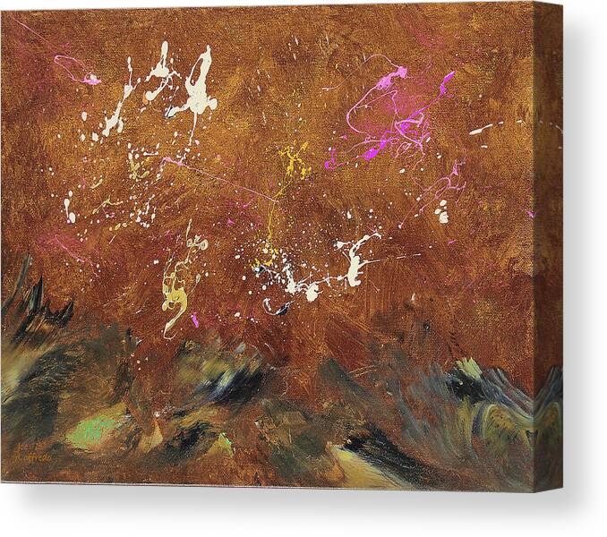 Surface Canvas Print featuring the painting Surface Of Mercury by Joe Loffredo