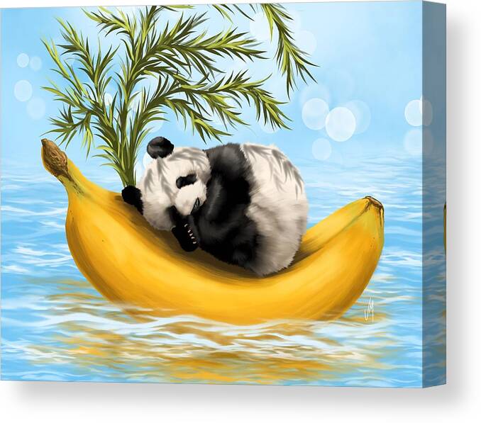 Sweetly Cradled Canvas Print featuring the painting Sweetly cradled by Veronica Minozzi