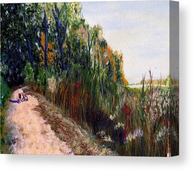 Woods Canvas Print featuring the painting Swouthwest Park by Stan Hamilton