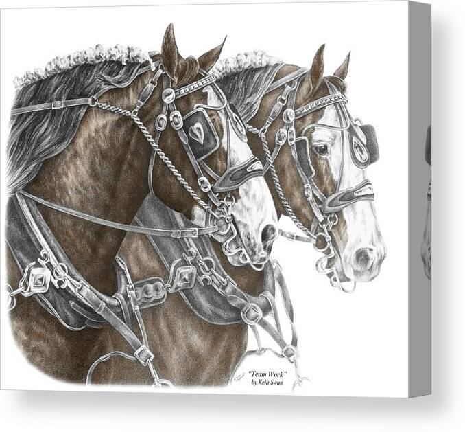 The World Renowned Budweiser Clydesdales Color Canvas Textured 