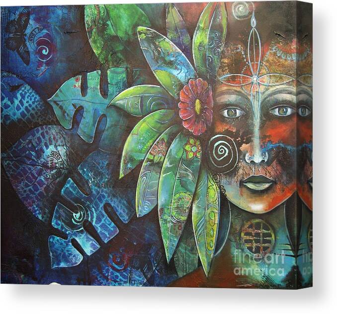Nature Canvas Print featuring the painting Terra Pacifica by Reina Cottier NZ Artist by Reina Cottier