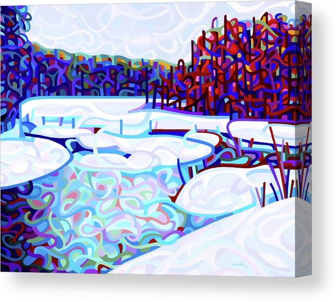 Fine Art Canvas Print featuring the painting Thaw by Mandy Budan