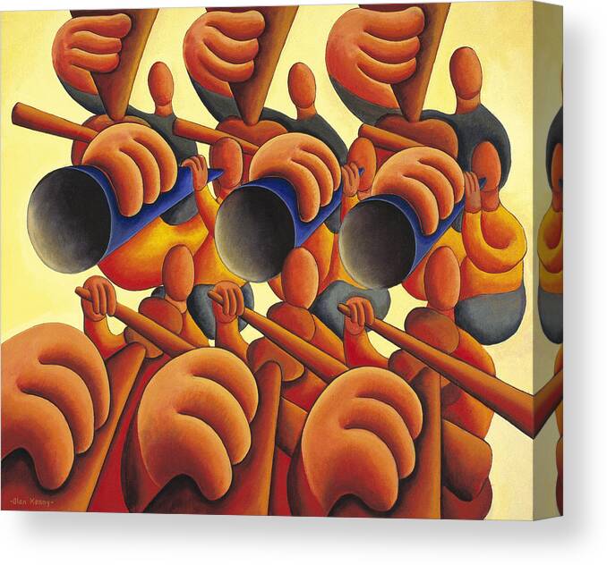 Band Canvas Print featuring the painting The Big Band by Alan Kenny