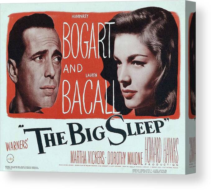 The Big Sleep Canvas Print featuring the mixed media The Big Sleep 3 by Movie Poster Prints