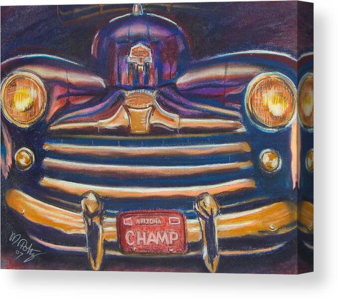 Cars Canvas Print featuring the painting The Champ by Michael Foltz