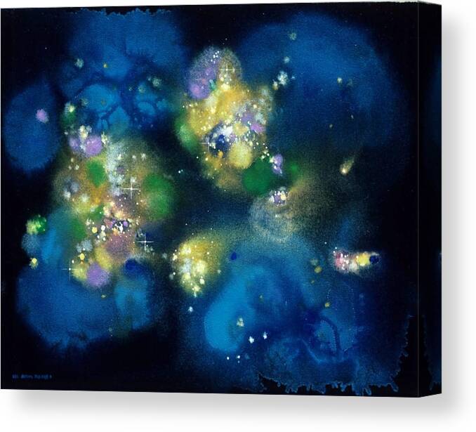 Spiritual Canvas Print featuring the painting The Crown Jewels of Orion by Lee Pantas