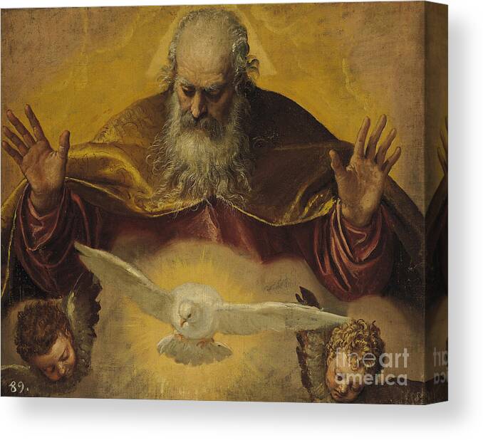 The Canvas Print featuring the painting The Eternal Father by Paolo Caliari Veronese