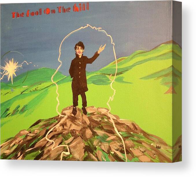 Beatles Magical Mystery Tour John Lennon Paul Mccartney George Harrison Ringo Starr 1967 Psychedelic Peace Love Hippies France Nice Fool Hill Canvas Print featuring the painting The Fool On The Hill by Jonathan Morrill