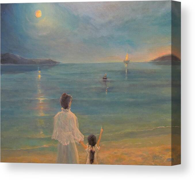 Nature Canvas Print featuring the painting The Homecoming by Donna Tucker