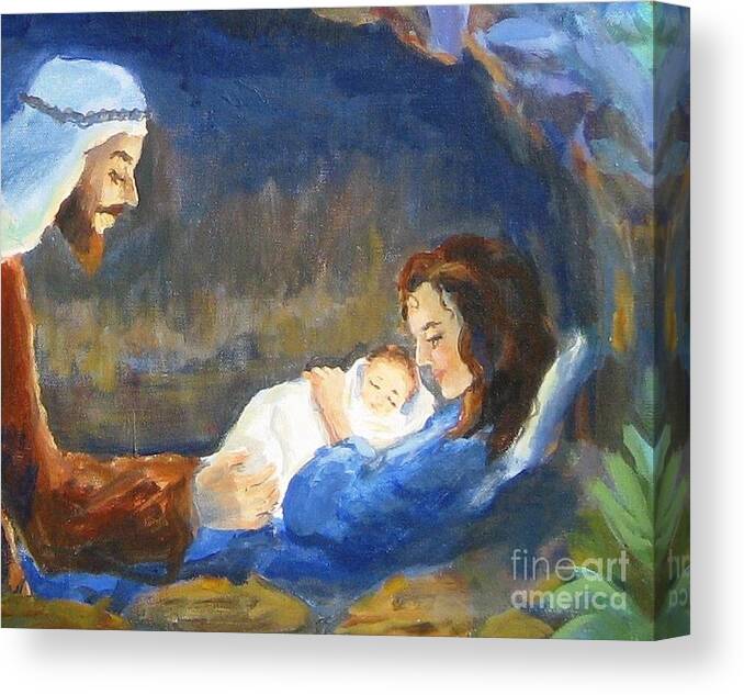 Christian Art Canvas Print featuring the painting The Infant King by Maria Hunt