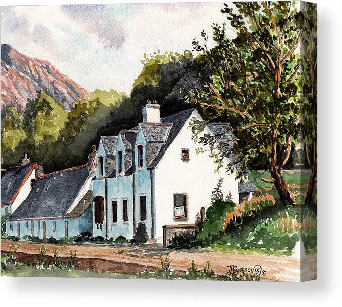 Tim Canvas Print featuring the painting The Inn Scotland by Timithy L Gordon