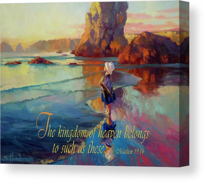 Christian Canvas Print featuring the digital art The Kingdom Belongs to These by Steve Henderson